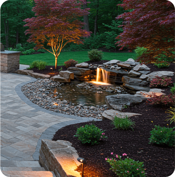 hardscape pavers concrete and rocks